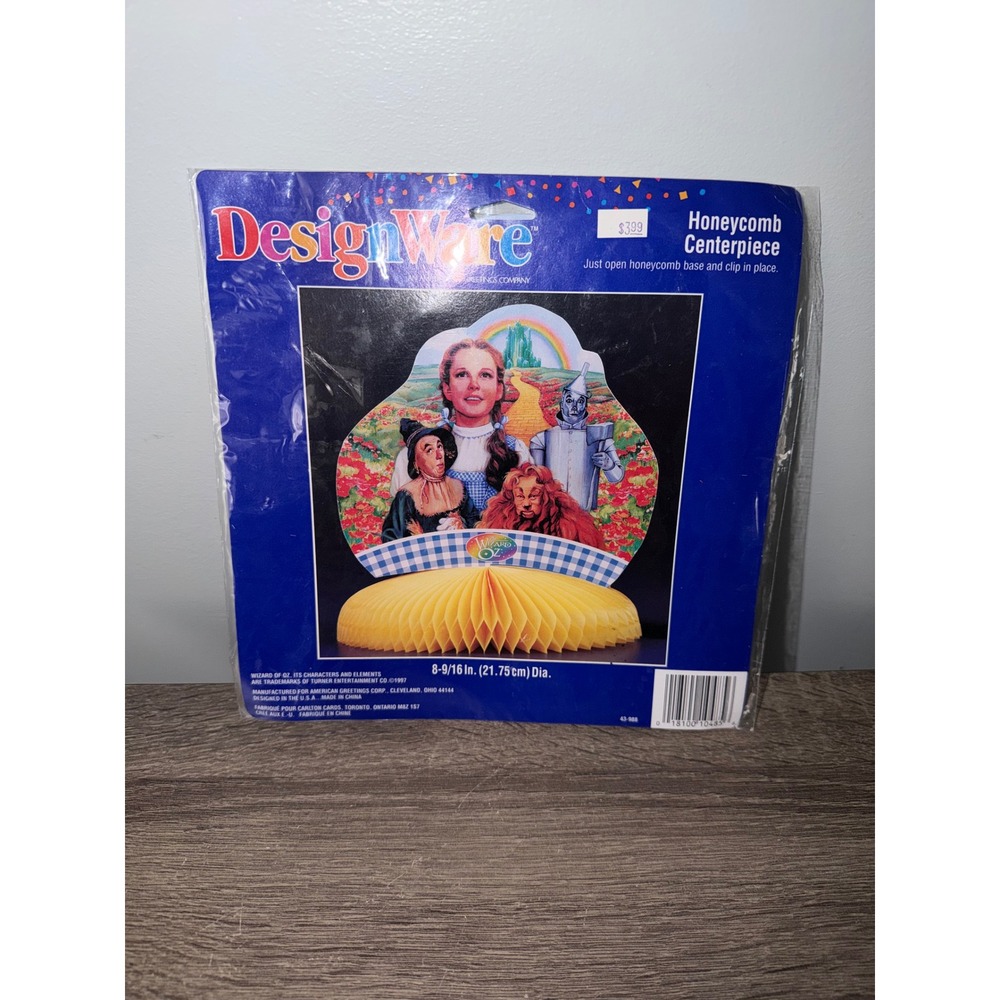 Vintage 1997 Wizard of Oz Honeycomb Centerpiece DesignWare Party Decoration NEW